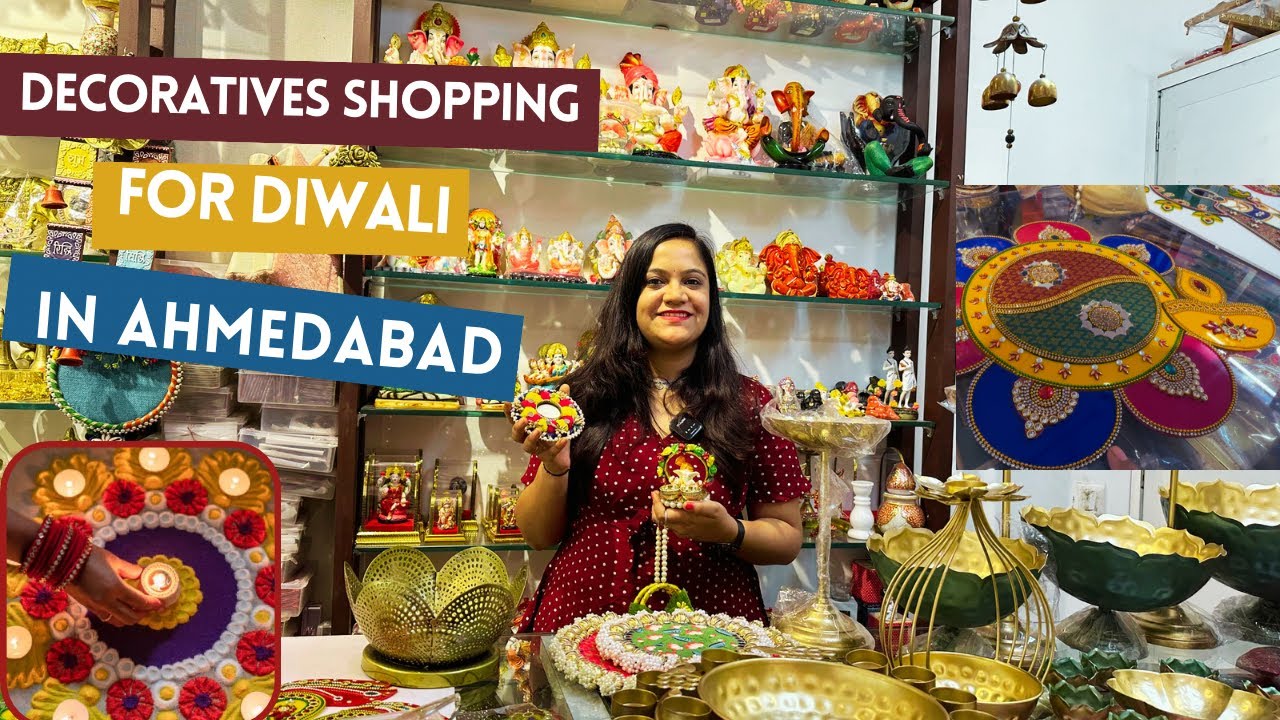 Diwali Decoratives Wholesale & Retail Shopping in Ahmedabad | Vlog 98 |