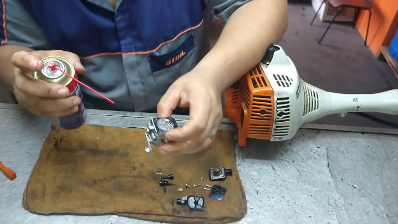 Limpeza do carburador roçadeira Stihl FS 55 feita da forma mais simples possível