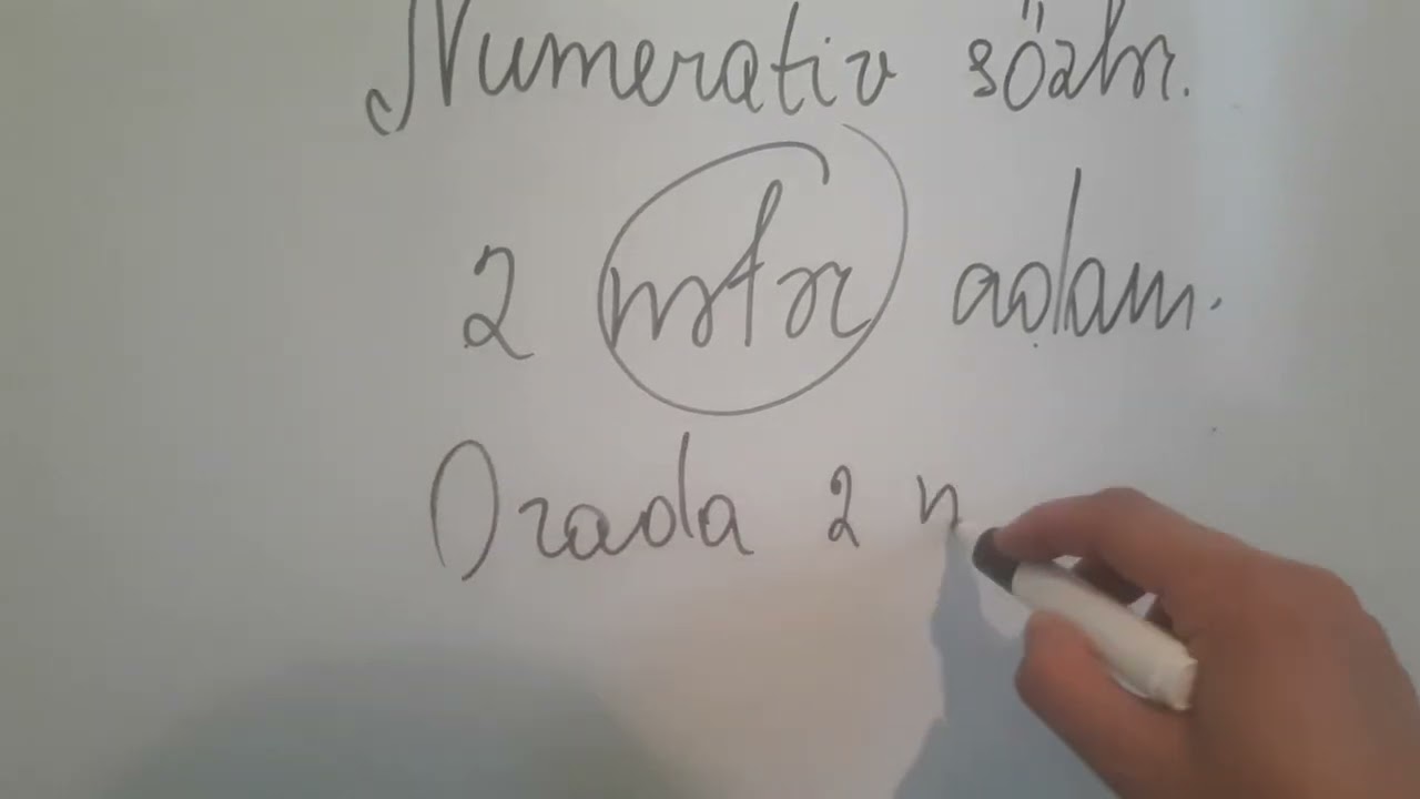 Numerativ sözlər(canlı dərsdən)
