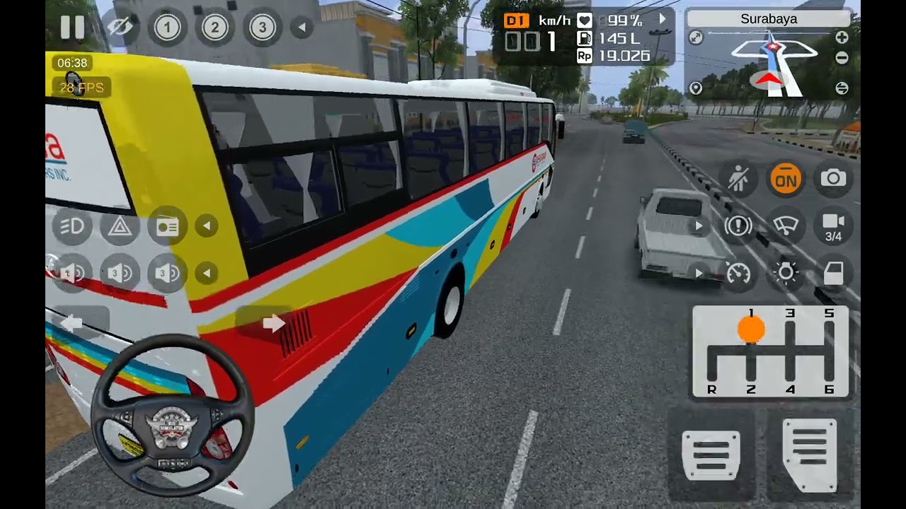 Cagsawa in Bussid but a accident in Suramadu Bridge - Android gameplay 