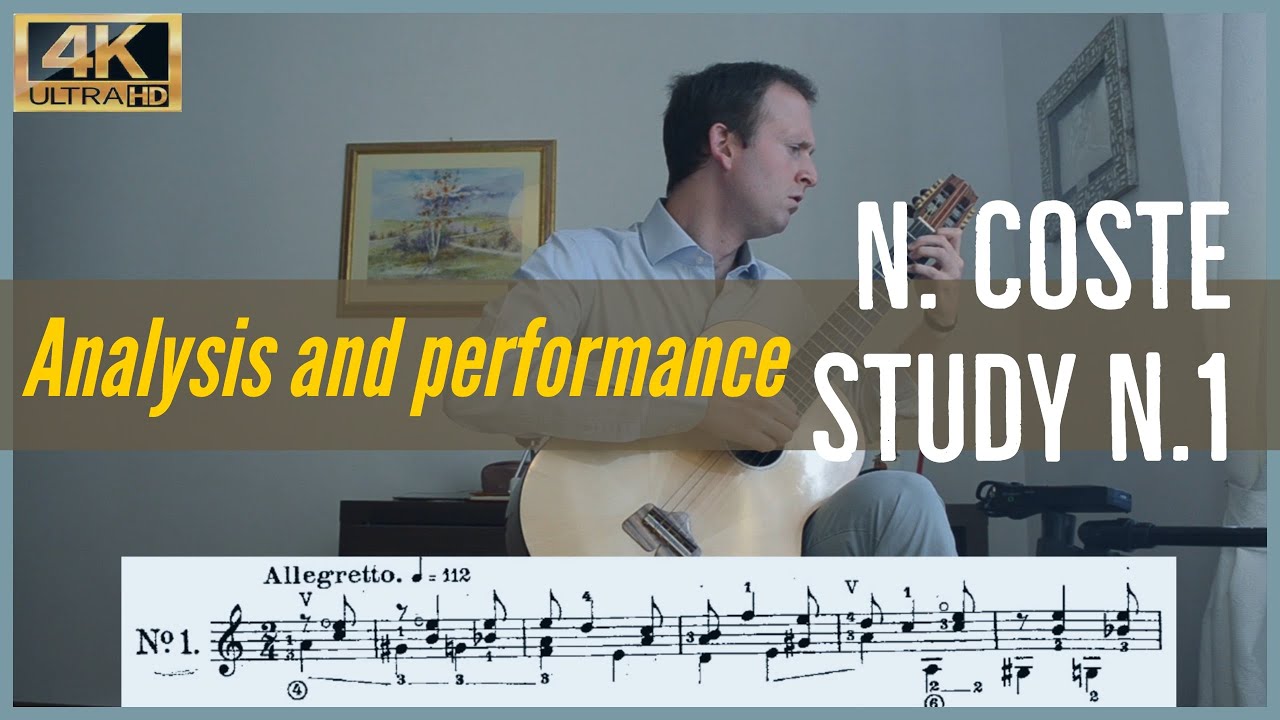 Napoleon Coste, study n. 1 op. 38. Analysis and Performance. (SUB ITA)