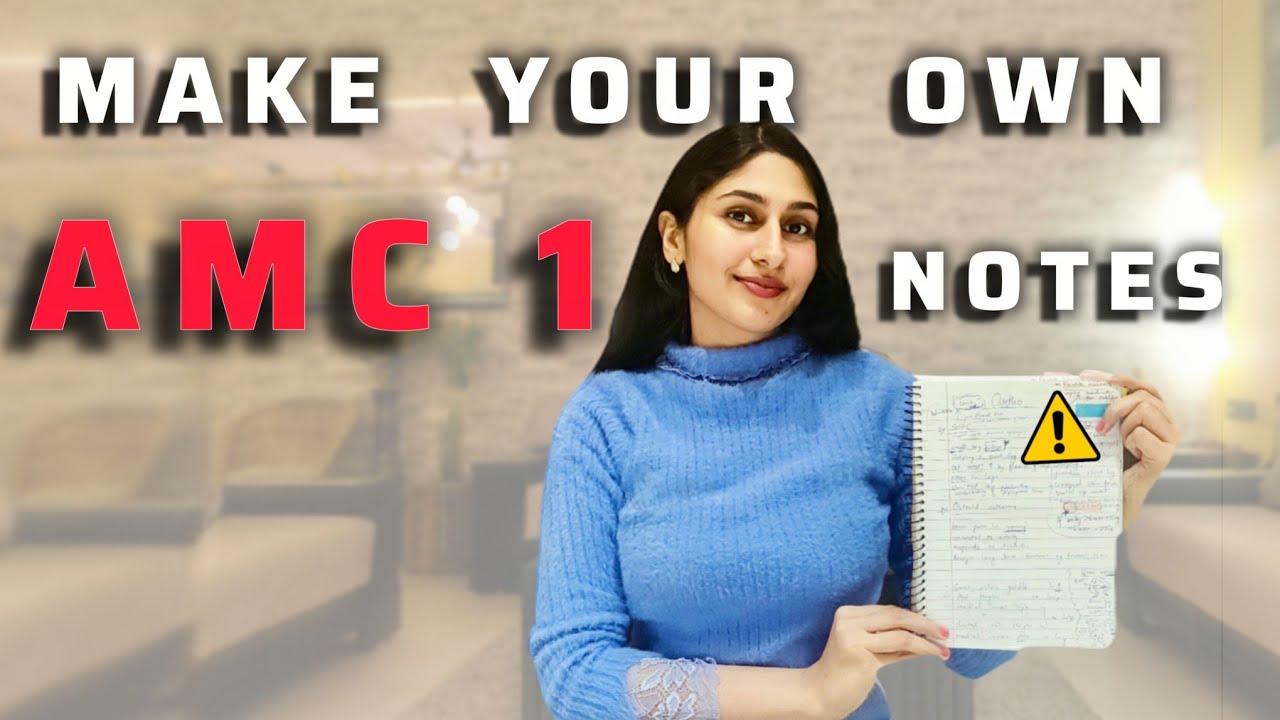 Сделайте заметки по MCQ AMC (помощь тренера не требуется!)