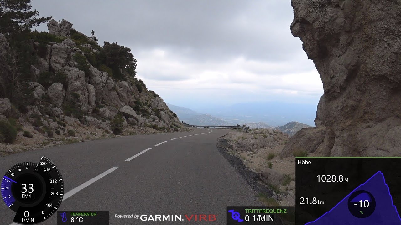 Garmin 90 Minute Uphill Cycling Training Workout Mont Caro Spain Full HD
