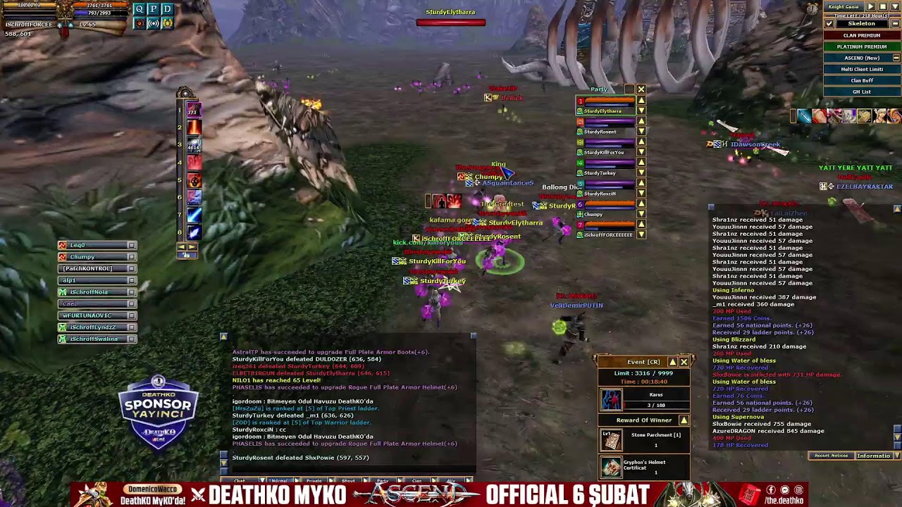 #DeathKO Myko ASCEND! - FORCEEEEEE PK  & FARM Yayını