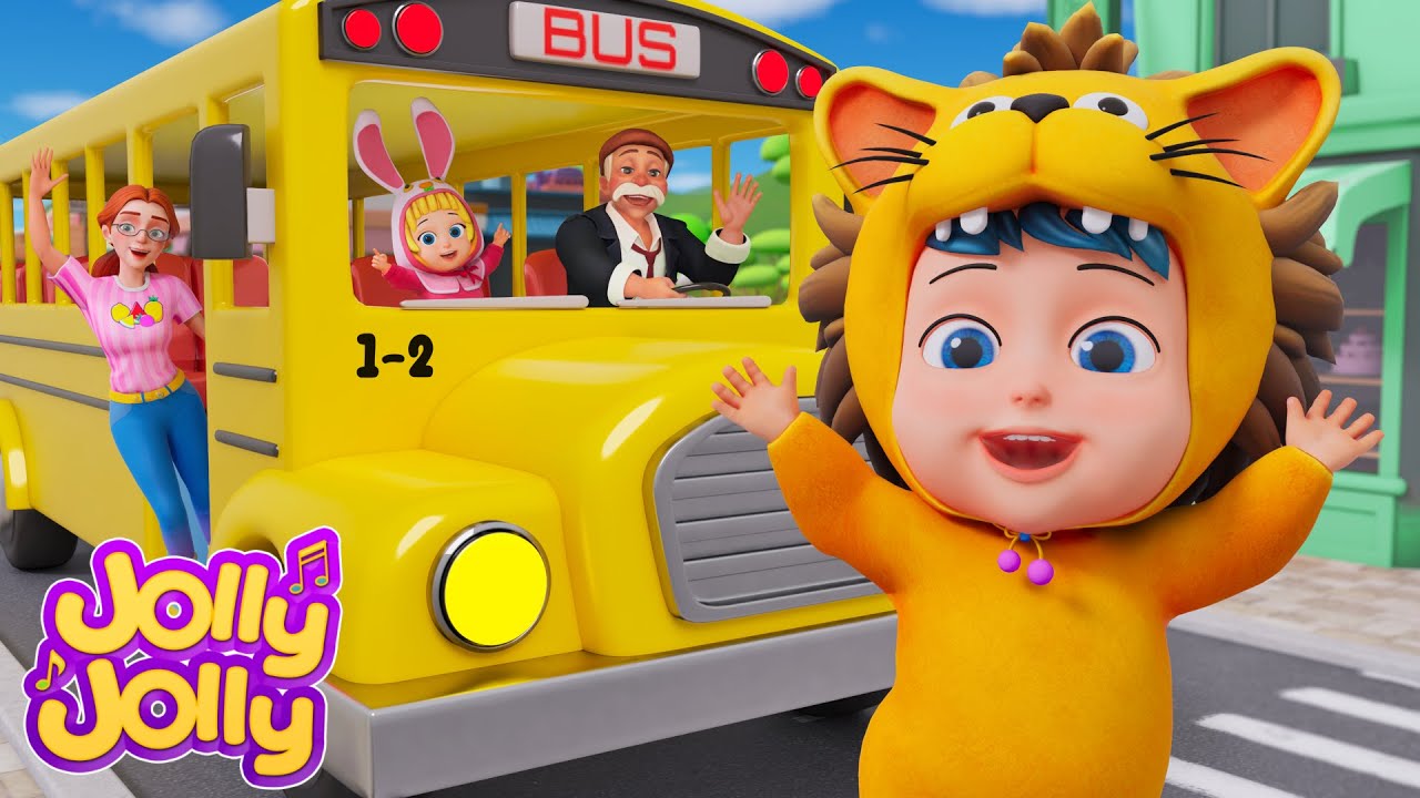 Колеса на автобусе - Домой + Еще | Jolly Jolly - Учись и играй - Детские стишки