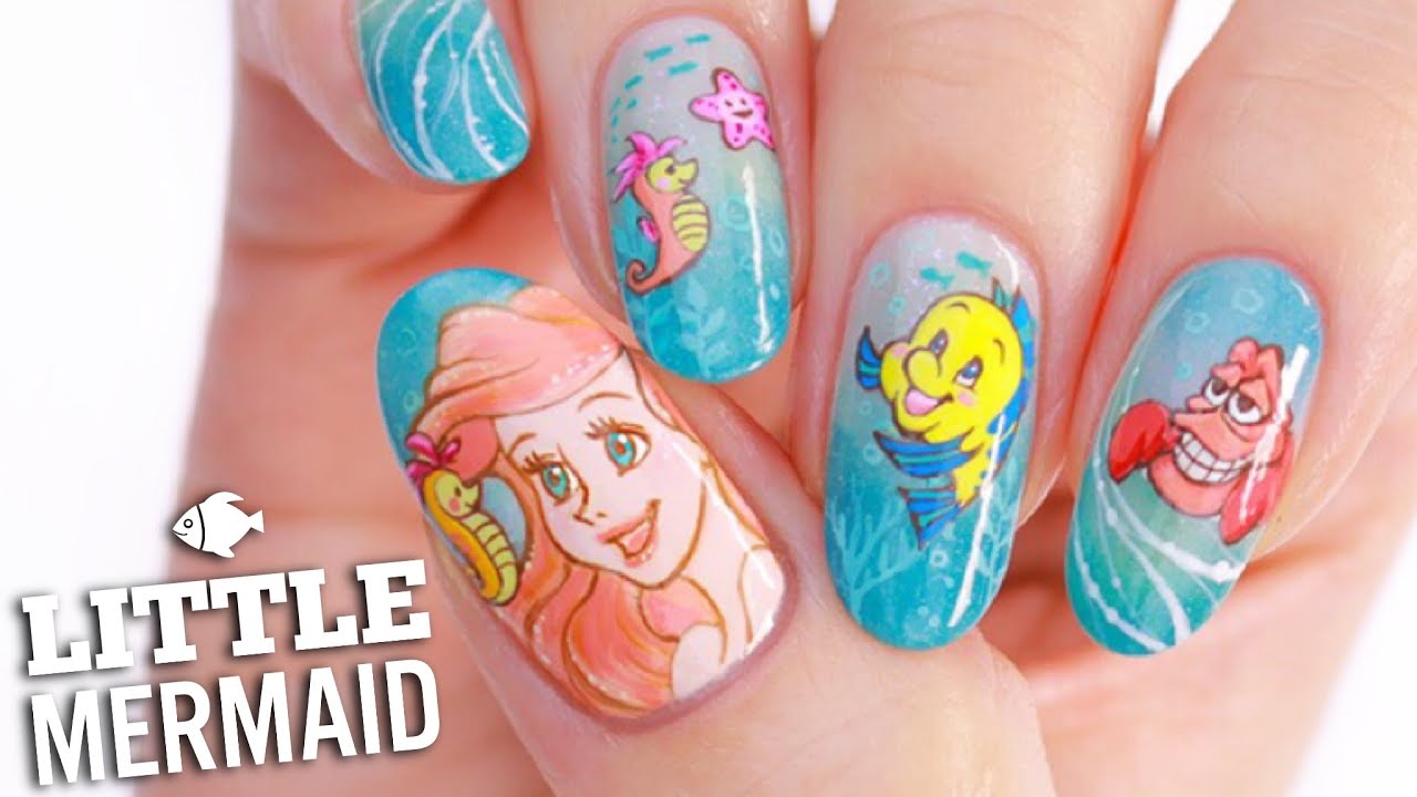 Disney's Little Mermaid Nail Art Tutorial