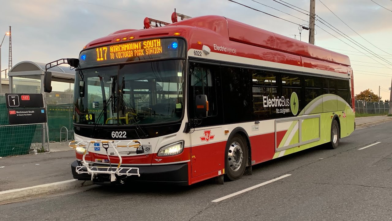 TTC Full Northbound Ride Video on 6022 on route 117 Birchmount South to Victoria Park Subway Station