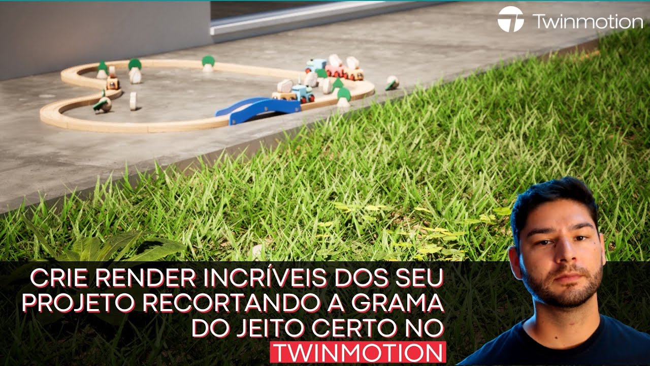 Grama atravessando a calçada no TWINMOTION?