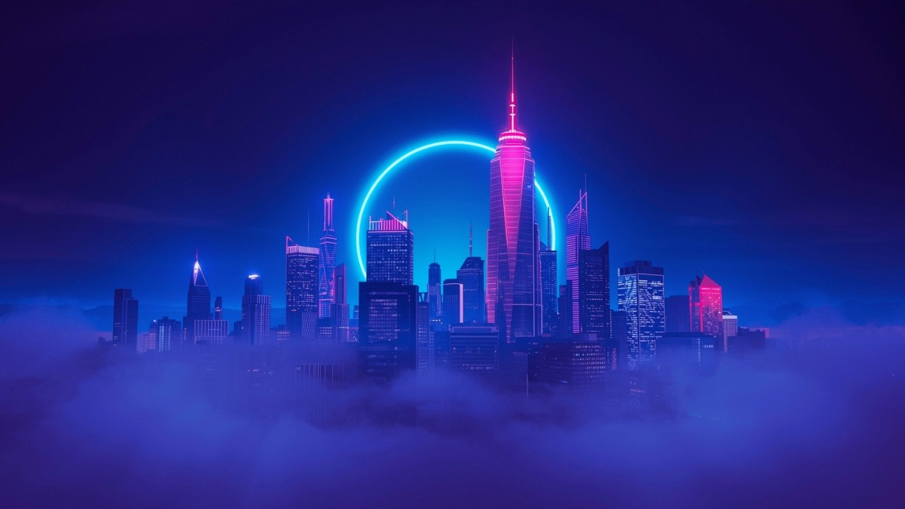 Midnight Skyline Reverie | Dreamy Synthwave Retrowave