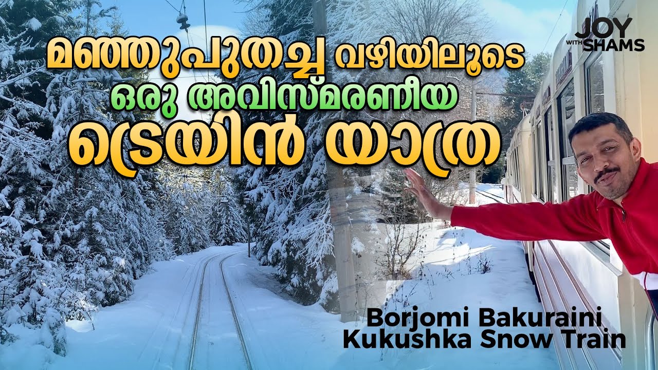 മഞ്ഞുപുതച്ച വഴിയിലൂടെ ഒരു അവിസ്മരണീയ ട്രെയിൻ യാത്ര  Borjomi Bakuraini Kukushka Train Malayalam EP-06