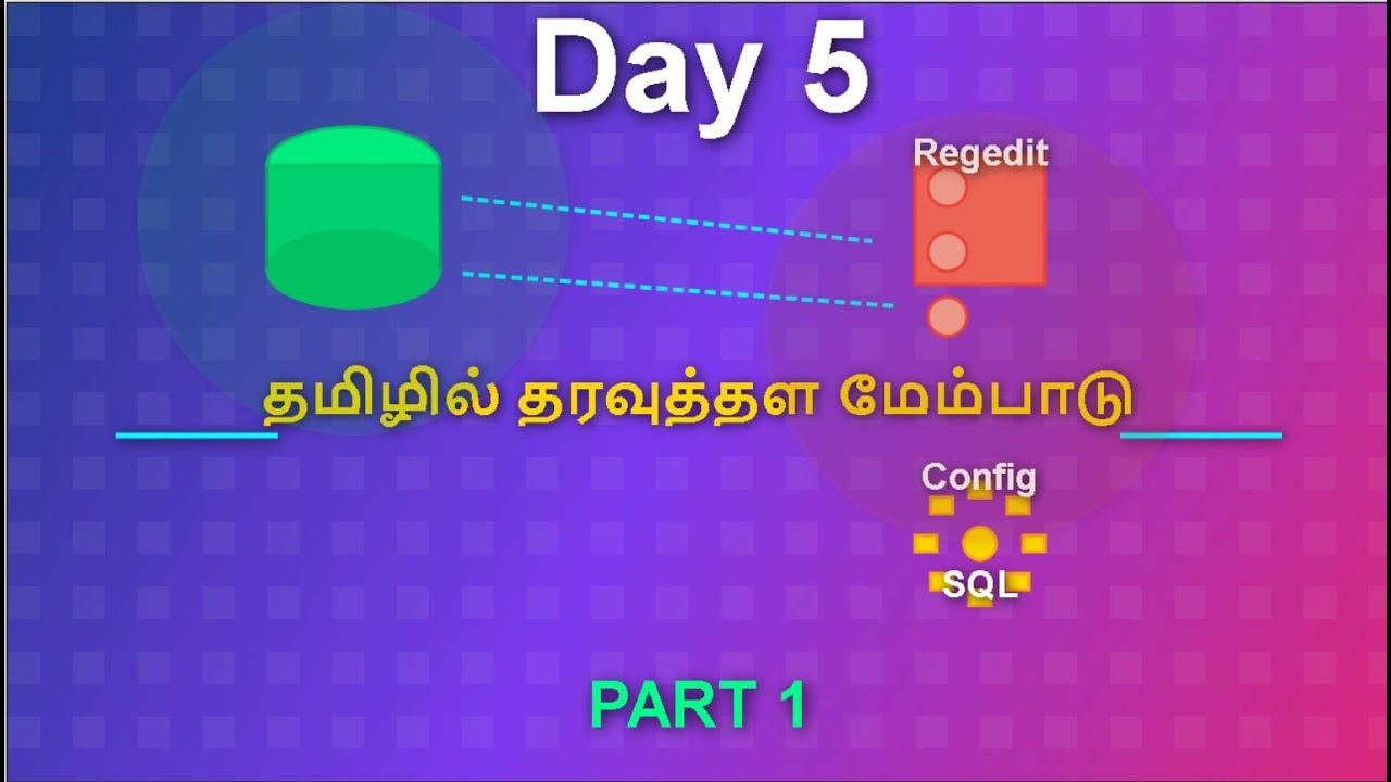 SQL DBA Class in TAMIL Day 5 &ndash; Part 1 | Regedit Settings, Uninstall, SQL Configuration File