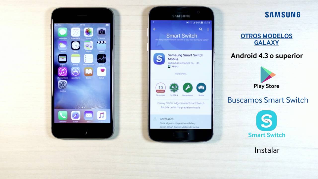 Cómo pasar datos de iPhone a Samsung Galaxy S7