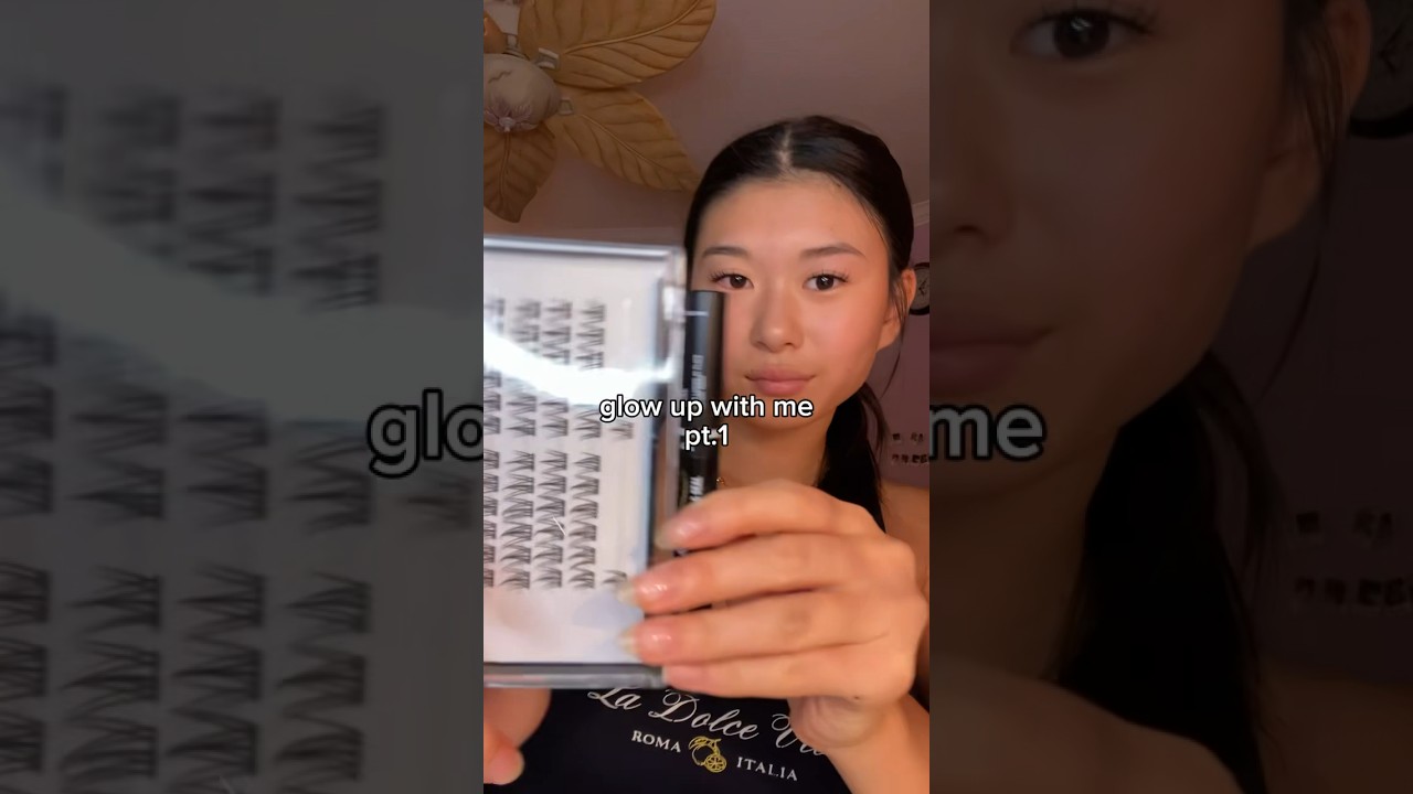 last minute glow up w me *trying lash clusters* #backtoschool #glowuptips #glowup #lashes #shorts