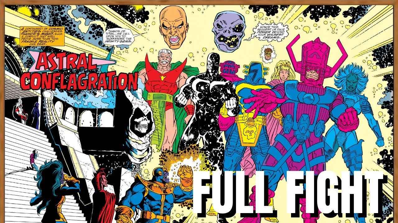 Thanos Vs The Cosmic Entities Full Comic Fight Infinity Gauntlet
