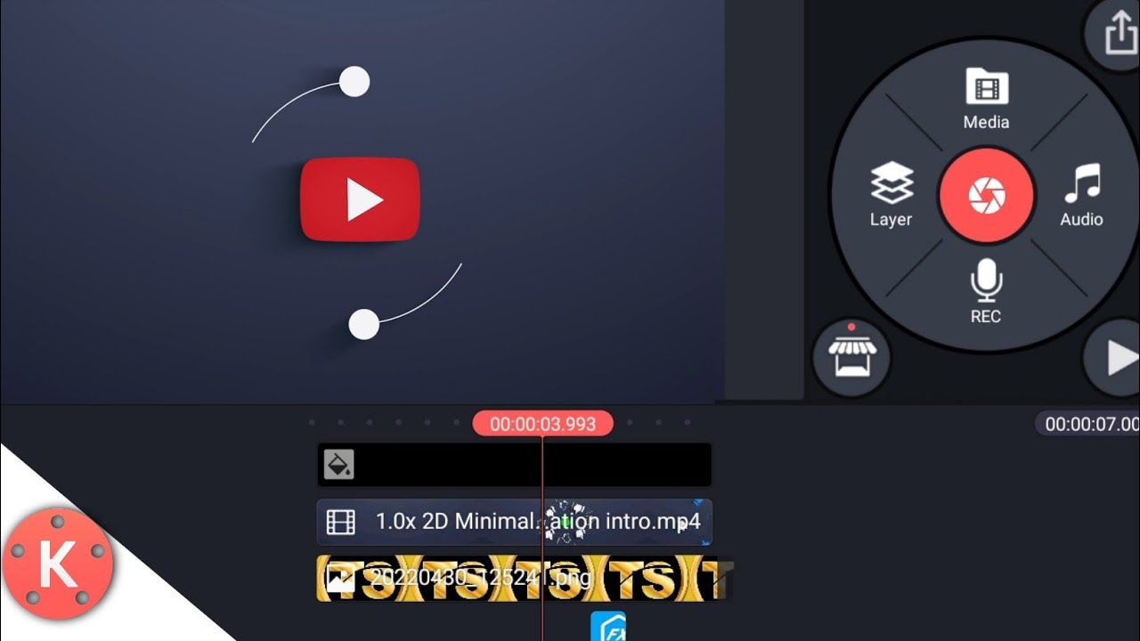 How to Make Youtube Channel Minimal Logo Reveal Animation intro in kinemaster