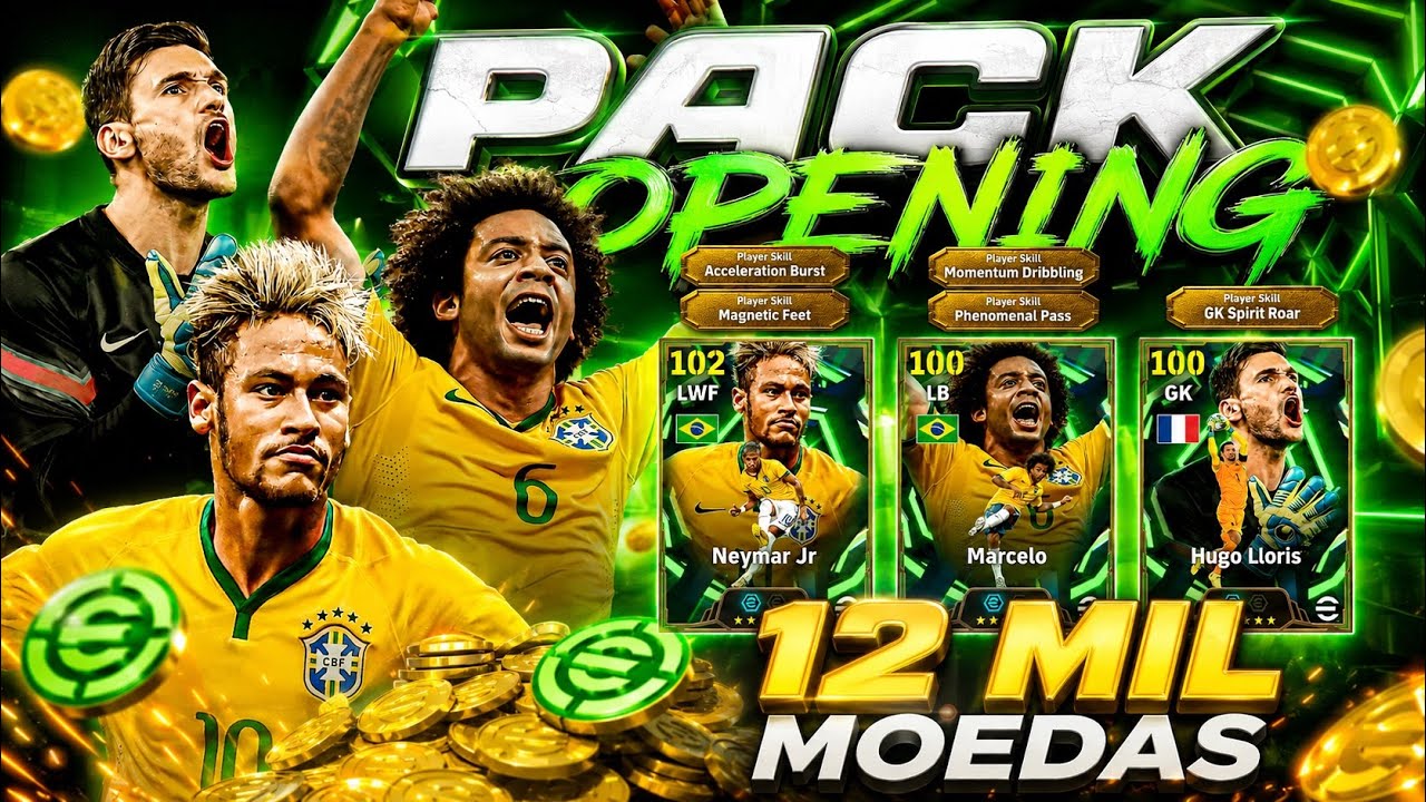 12 MIL MOEDAS 😱 PACK OPENING EM BUSCAR DO NEYMAR COLA NOS P&Eacute;S NO EFOOTBALL 26 MOBILE 