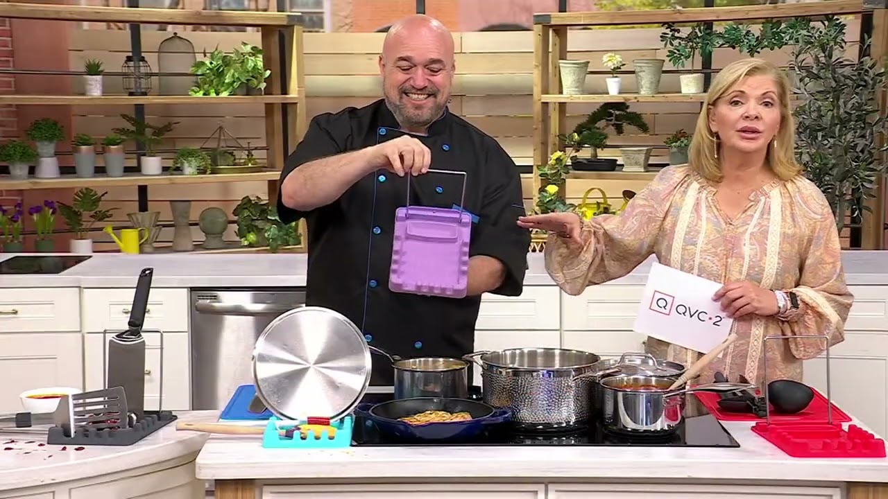 Prepology Silicone Utensil and Lid Holder on QVC
