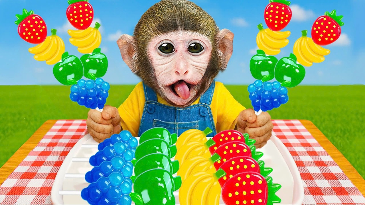 Macaco Momo e o Filhote em um Passeio na Natureza 🐵🌿 Macaquinho Muito Fofo