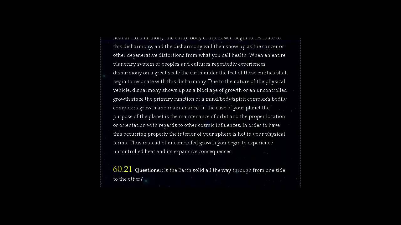 The Law of One - Session 60 of 106 - Part (2of 2)  - The Ra Material