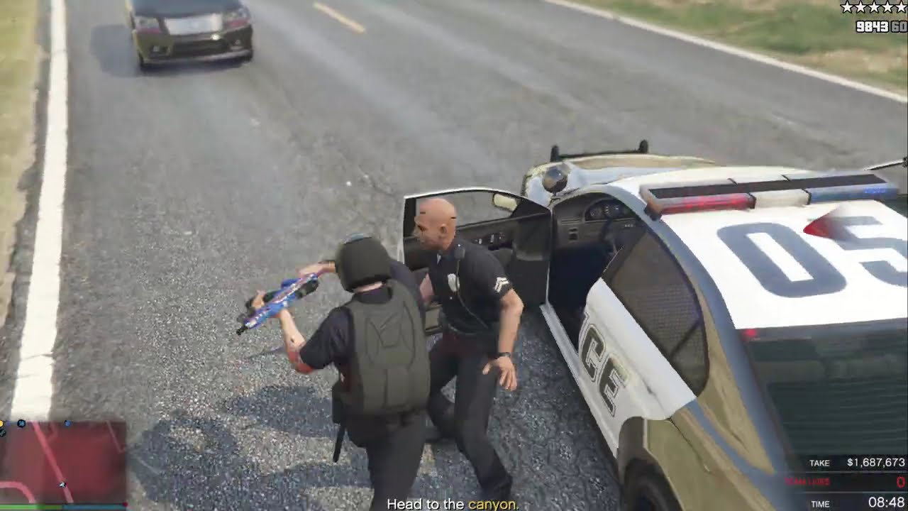 Grand Theft Auto V Online Enhanced Grind Mission Heist Pacific Standard with a friend and 2 randoms