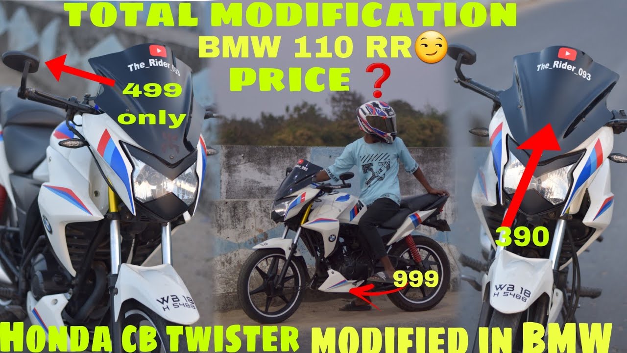HONDA CB TWISTER  110 MODIFICATION !! BMW EDSON total price reveal ! bike modified by rapping 🥵