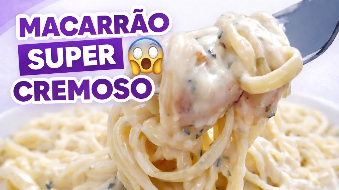 MACARRÃO CREMOSO COM MOLHO BRANCO 😍 Fácil e Muito Saboroso!