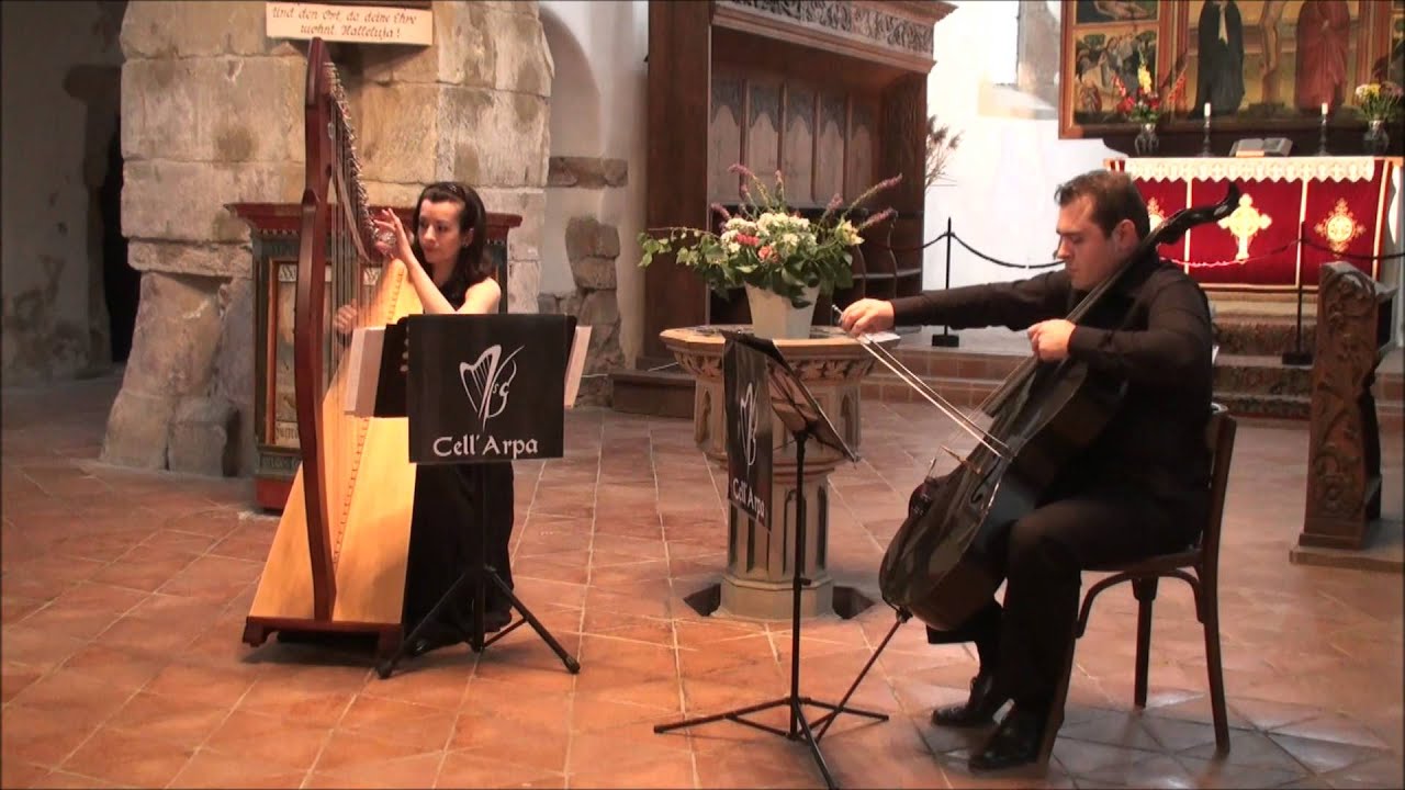Duo Cell'Arpa (cello and harp) Lord's Prayer - Prejmer 2013