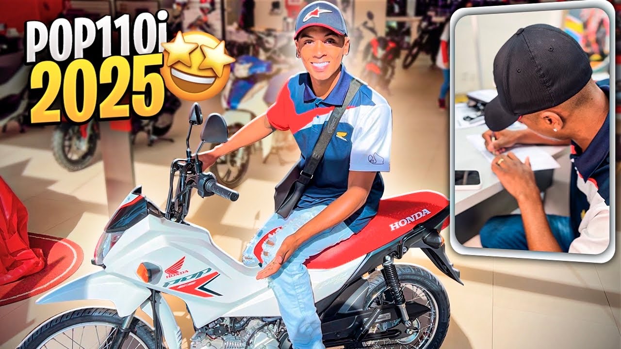 COMPREI UMA NOVA POP110 2025 🔥 *saindo da honda*
