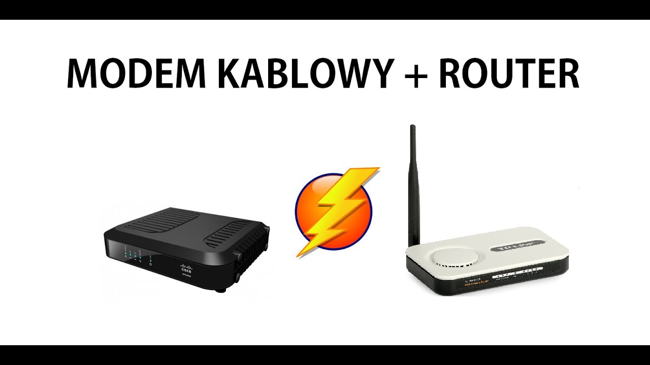 Jak podłączyć router pod modem kablowy - Modem Cisco EPC 3008 i router TP-LINK WR-340G