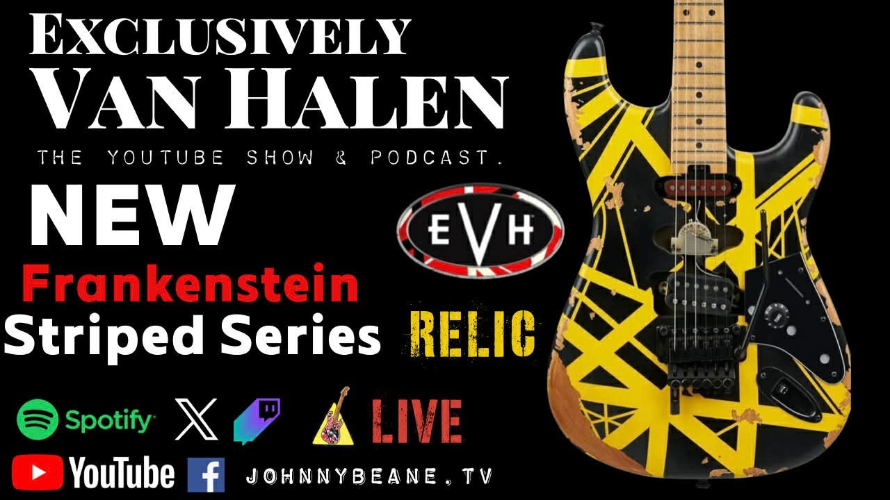 Exclusively Van Halen: NEW EVH Frankenstein Frankie Black/Yellow Relic 🎸 #evhgear 1/16/26