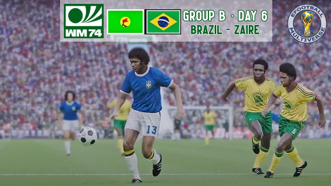 🇧🇷 Brazil - Zaire | Germany 1974 Retro | Gr. B - 6 ⚽ #pes #mods