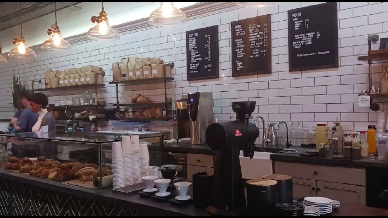 Local coffee shop background noise