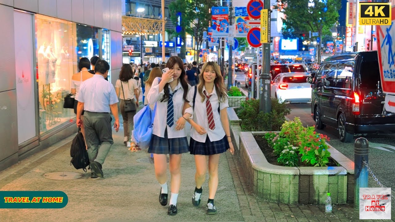 4K HDR Japan travel 2025 | Night Walk in Shibuya (渋谷) Tokyo Japan | Relaxing Natural City ambience