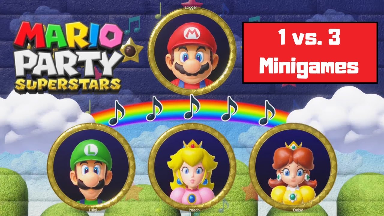Mario Party Superstars - All 1 vs 3 Minigames