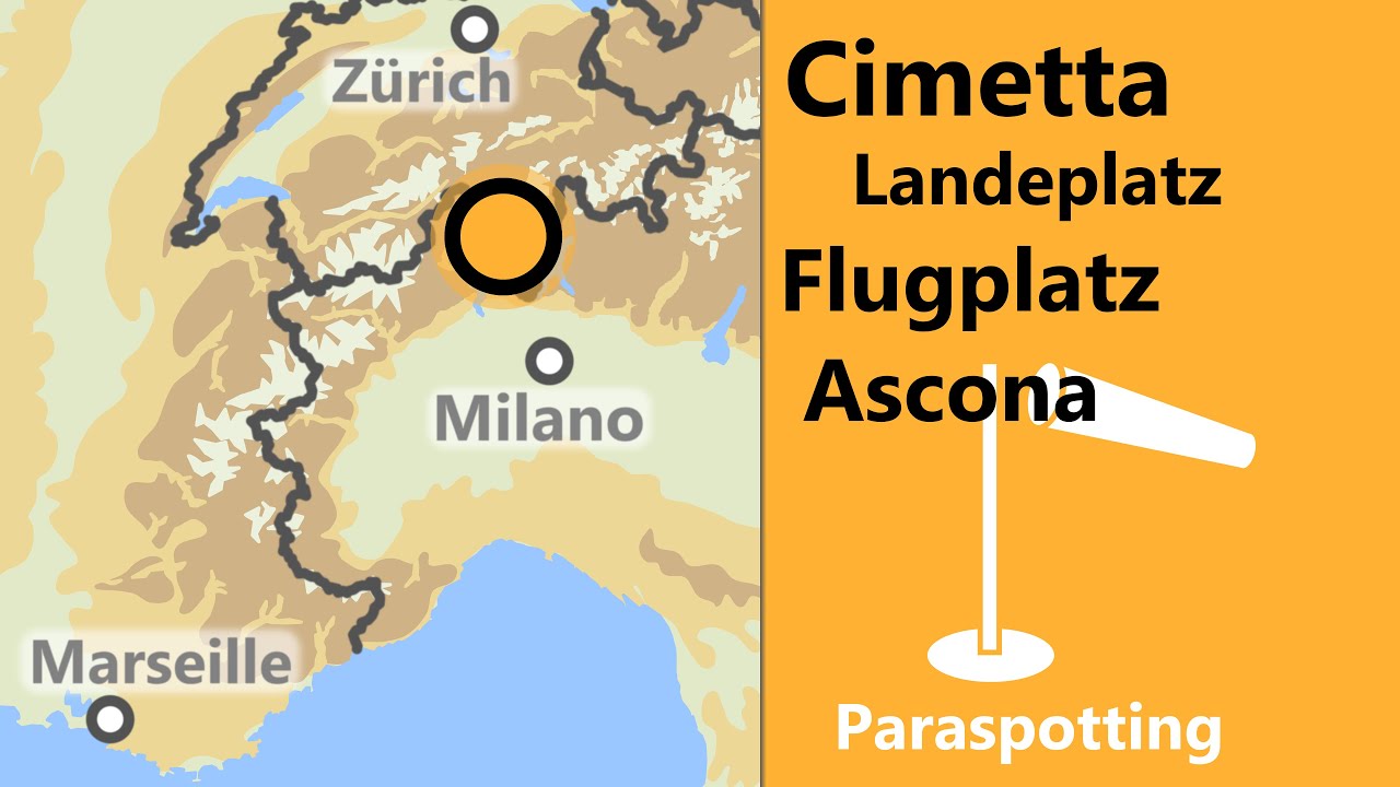 Landeplatz Flugplatz Ascona Cimetta Locarno Lago Maggiore | Paraspotting