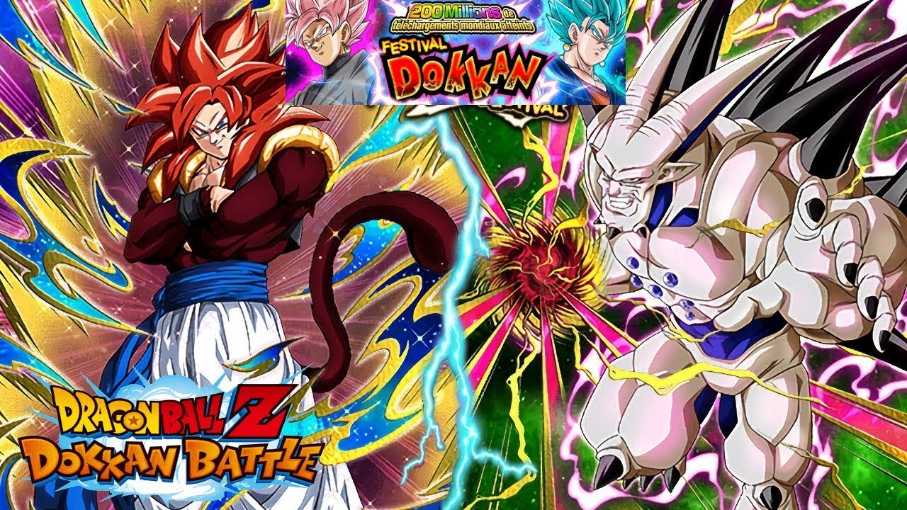 Dragon ball Z : Dokkan battle Invoc Gogeta Ssj4 et Omega sheron 450ds