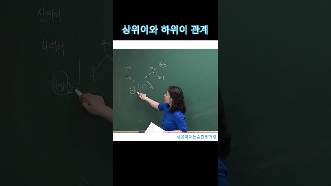 상위어와 하위어의 의미관계