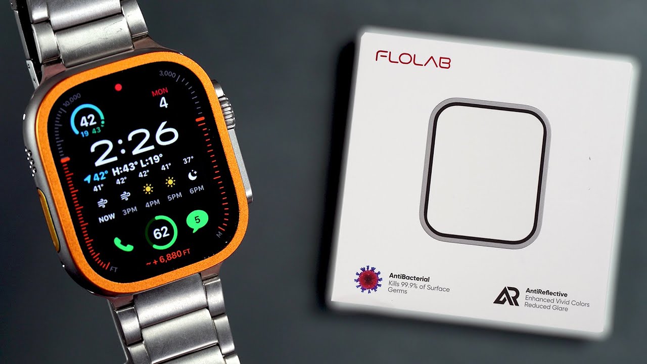 FLOLAB Apple Watch Ultra 1& 2 Anti Reflective Screen Protector - Scratch test
