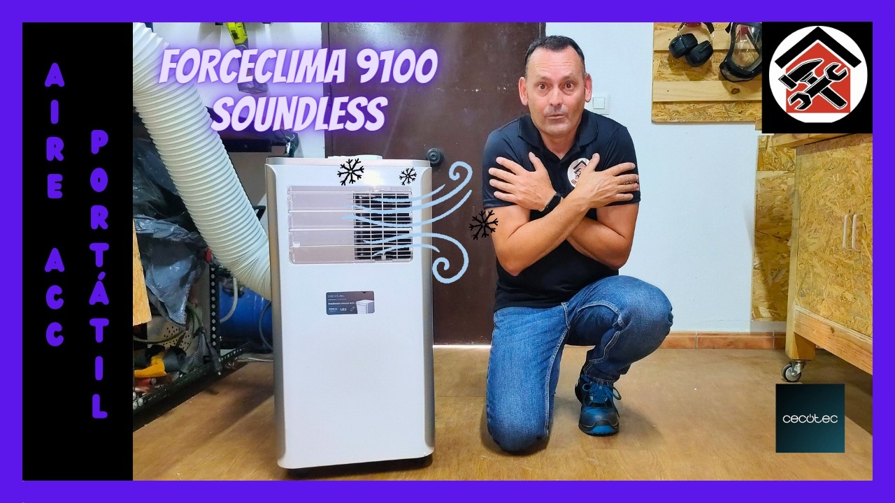 CECOTEC FORCECLIMA 9100 SOUNDLESS | AIRE ACONDICIONADO PORTÁTIL ECONÓMICO Y SILENCIOSO