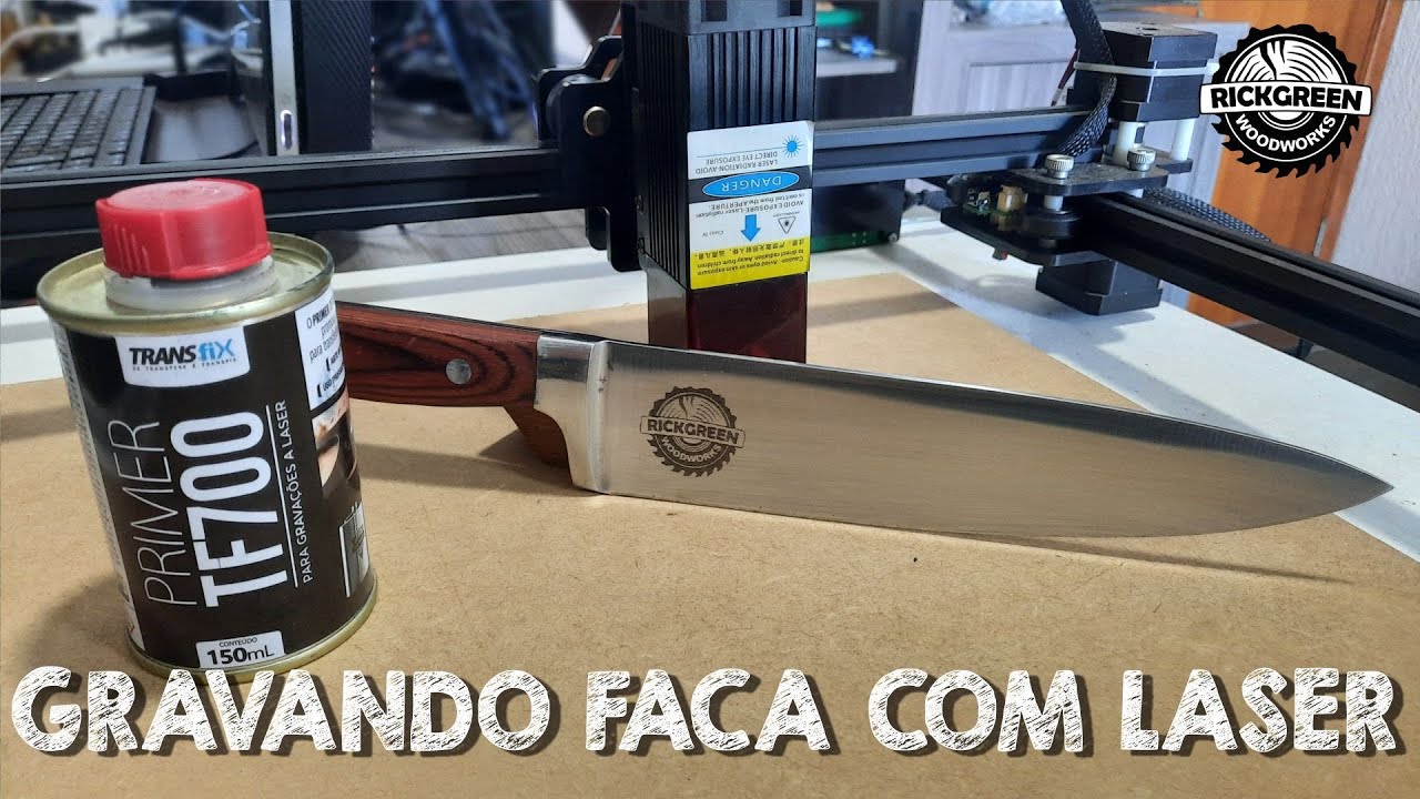 Primer TF700 - Gravando Facas e Metais com Laser Convencional