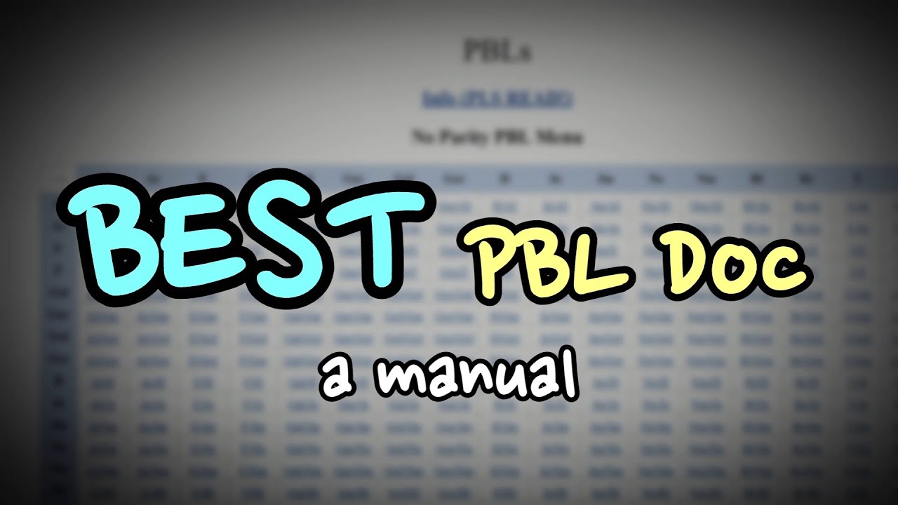 how to use my PBL doc!!