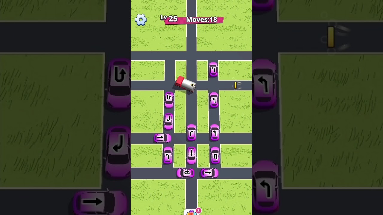 Traffic Parking Game Level 25 | Most Satisfying Traffic Jam Escape Short