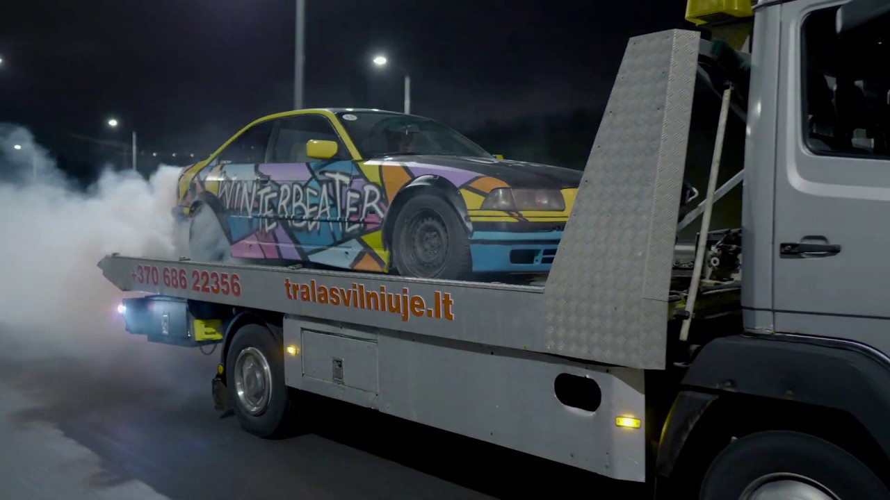 UBR Team: WINTERBEATER burnout on TRAILER!