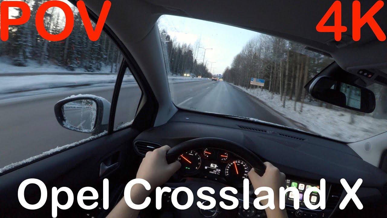 4K POV Opel Crossland X Snowy Winter Drive + Quick Review - PointOfViewCars