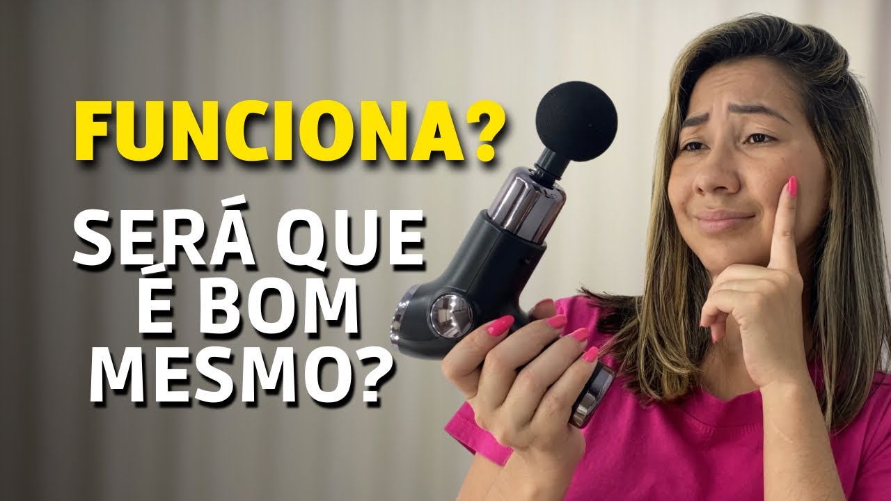 Massageador el&eacute;trico - Como funciona a pistola massageadora da shopee? Pistola de massagem da shopee