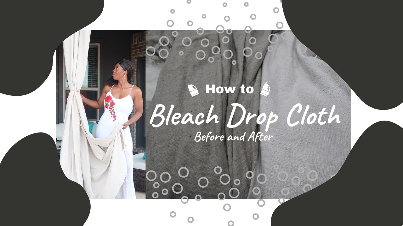 Drop Cloth Curtains| How to Bleach Dropcloth