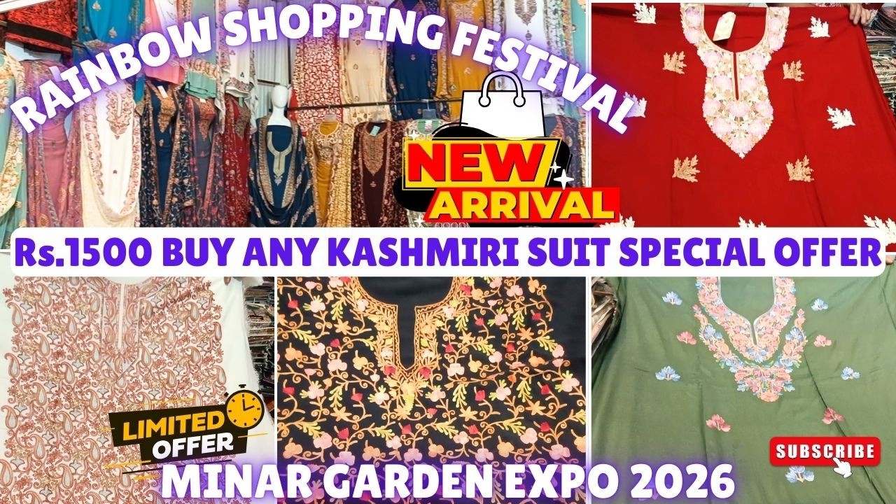 ₹1500 Kashmiri Suits 😳 Ramzan Special | Minar Garden Expo 2026 #charminarshopping #expo #viralvlog
