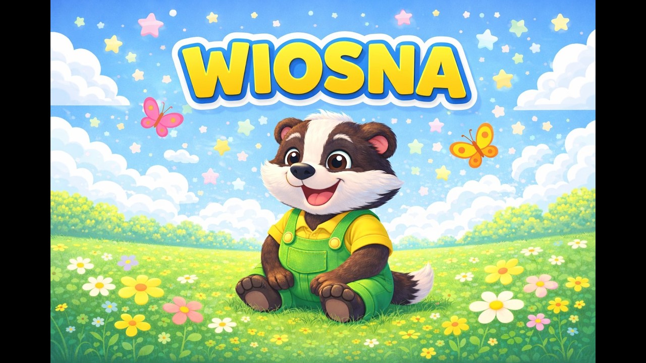 Wiosna z Panem Borsukiem 🌸 | Piosenka dla dzieci | Nauka i zabawa