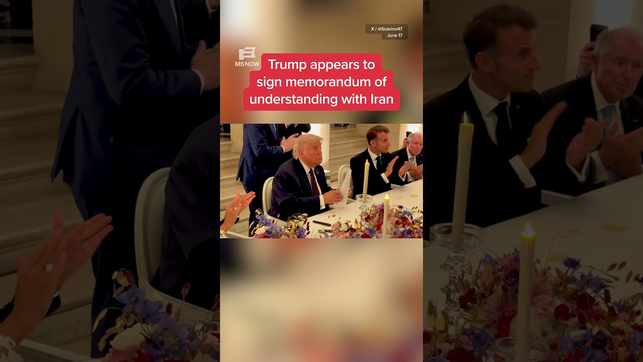Trump appears to sign memorandum of understanding with Iran