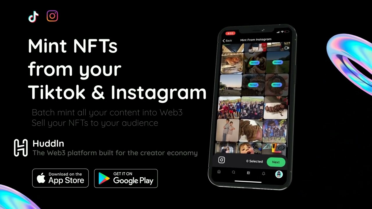 Create NFTs from TikTok & Instagram